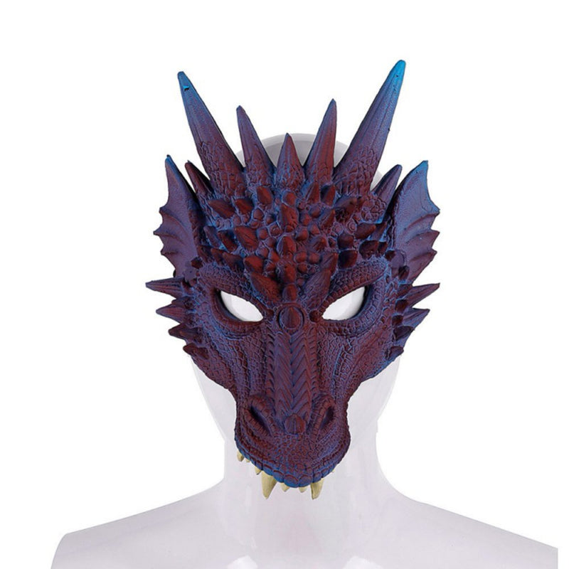 Lovebay Kid Teens Adult Realistic Dragon for Halloween Cosplay Masquerade Party Props Soft Mask