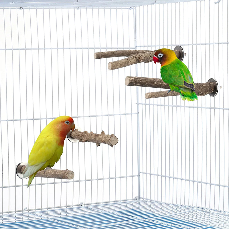 Filhome Bird Perch Stand Toy, Natural Wood Parrot Parakeet Branch Perch Bird Cage Platform Accessories for Cockatiels Conures Macaws Finches Love Birds(15Cm YYII) Animals & Pet Supplies > Pet Supplies > Bird Supplies Timwaygo   