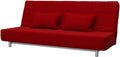 SOFERIA Replacement Compatible Cover for BEDDINGE 3-Seat Sofa-Bed, Fabric Eco Leather Creme Home & Garden > Decor > Chair & Sofa Cushions Soferia Elegance Red  