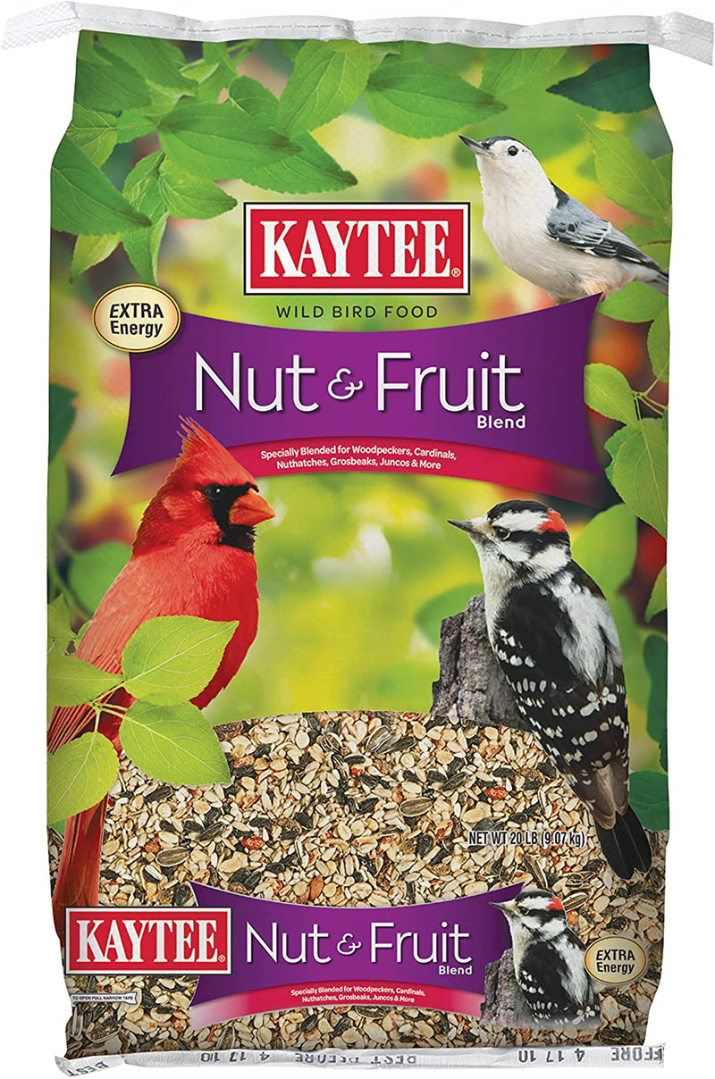 Kaytee Wild Bird Food Nut & Fruit Seed Blend for Cardinals, Chickadees, Nuthatches, Woodpeckers and Other Colorful Songbirds, 5 Pounds & Audubon Park 12231 Cardinal Blend Wild Bird Food, 4-Pounds Animals & Pet Supplies > Pet Supplies > Bird Supplies > Bird Food Kaytee Fruit Seed Blend 20 Pounds 
