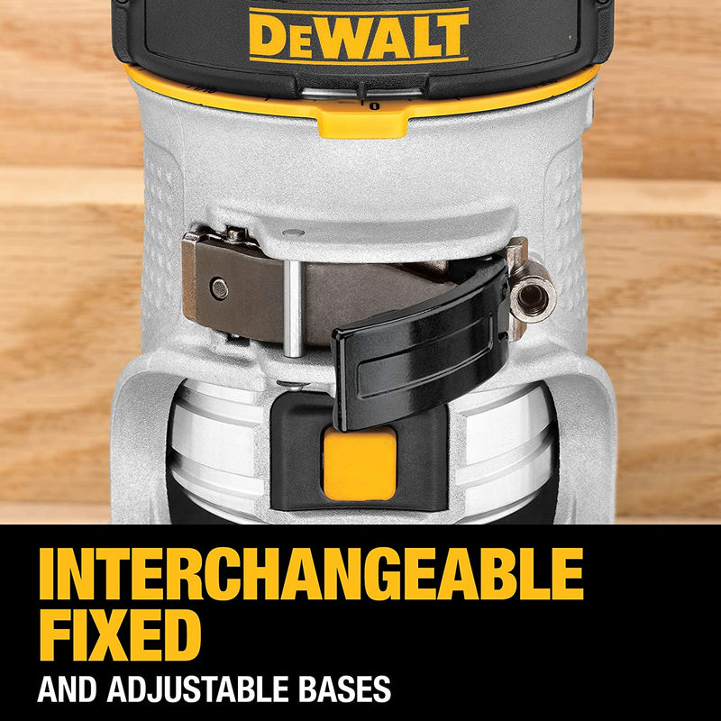 DEWALT Router Fixed/Plunge Base Kit, Variable Speed, 1.25-HP Max Torque (DWP611PK)