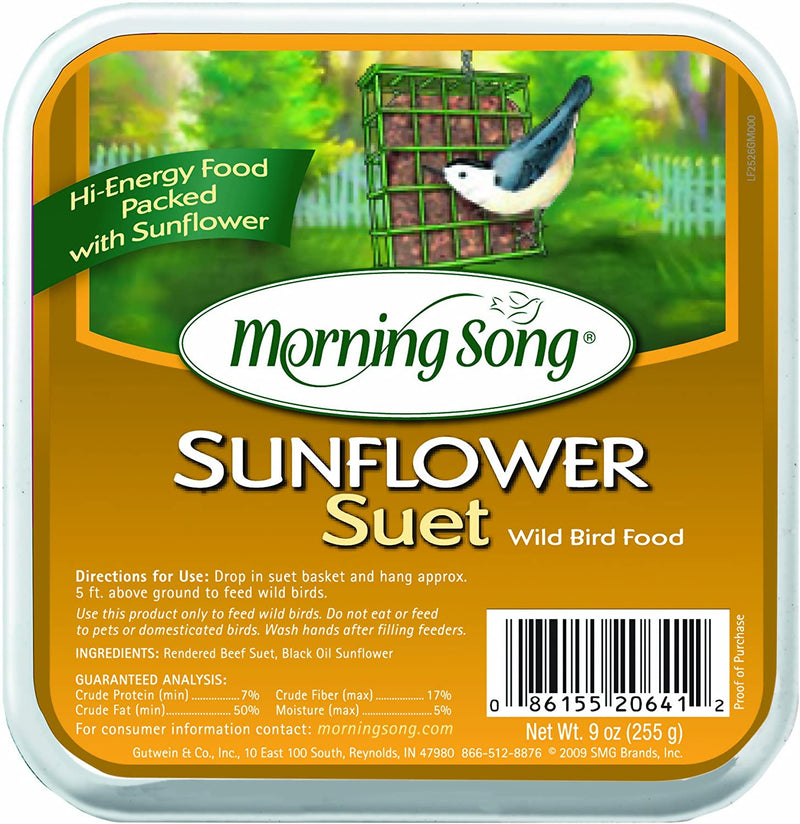 Morning Song 11454 Sunflower Suet Wild Bird Food, 9-Ounce Animals & Pet Supplies > Pet Supplies > Bird Supplies > Bird Food Morning Song Sunflower  