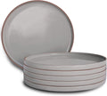 Mora Ceramic Flat Dinner Plates Set of 6, 10.5 in High Edge Dish Set - Microwave, Oven, and Dishwasher Safe, Scratch Resistant, Modern Dinnerware- Kitchen Porcelain Serving Dishes - Assorted Neutrals Home & Garden > Kitchen & Dining > Tableware > Dinnerware Mora Ceramics Earl Grey  