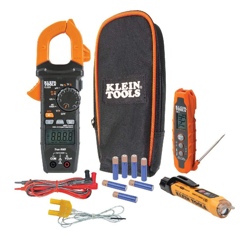Klein Tools CL320KIT HVAC Kit for HVAC Testing; Digital Clamp Meter, Non-Contact Voltage Tester, and Infrared/Probe Thermometer Sporting Goods > Outdoor Recreation > Fishing > Fishing Rods Klein Tool Test Kit  