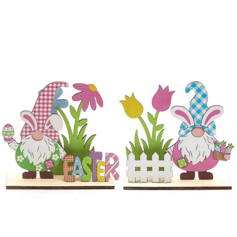 15% off CLEARANCE! Easter Table Decor Easter Spring Wooden Table Decorations Easter Bunny Table Decor Table Signs Home Easter Wood Ornaments Home & Garden > Decor > Seasonal & Holiday Decorations Popvcly 2 pcs  