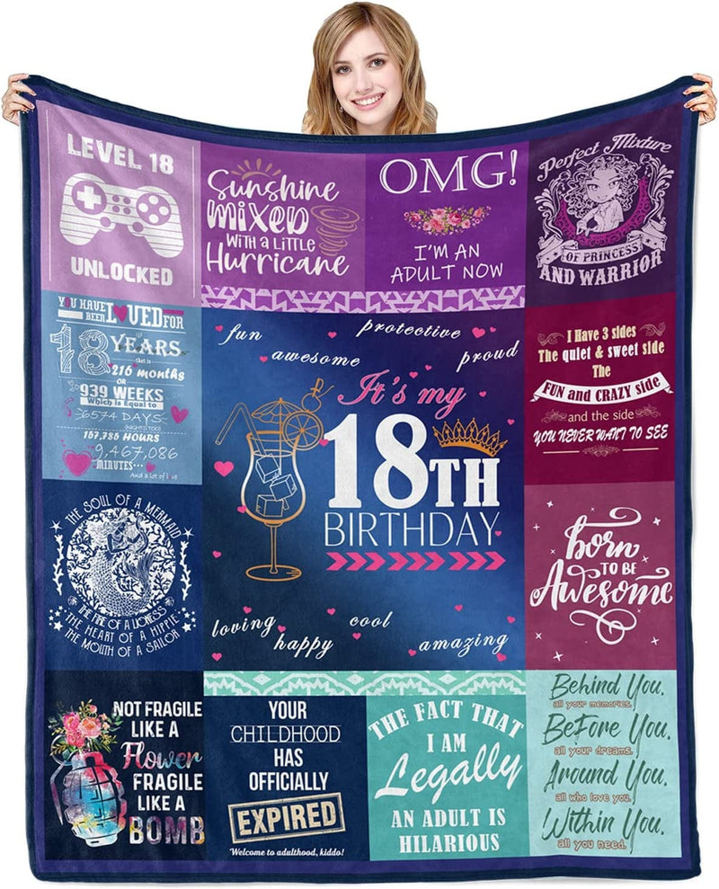 15 Year Old Birthday Gifts for Girls Blanket, Gifts for 15 Year Old Girls Quinceanera Gifts, 15Th Birthday Decorations for Girls Teenage, 15TH Birthday Gifts for Girls Flannel Throw Blankets 60X50In Home & Garden > Decor > Seasonal & Holiday Decorations lemzcen 18  