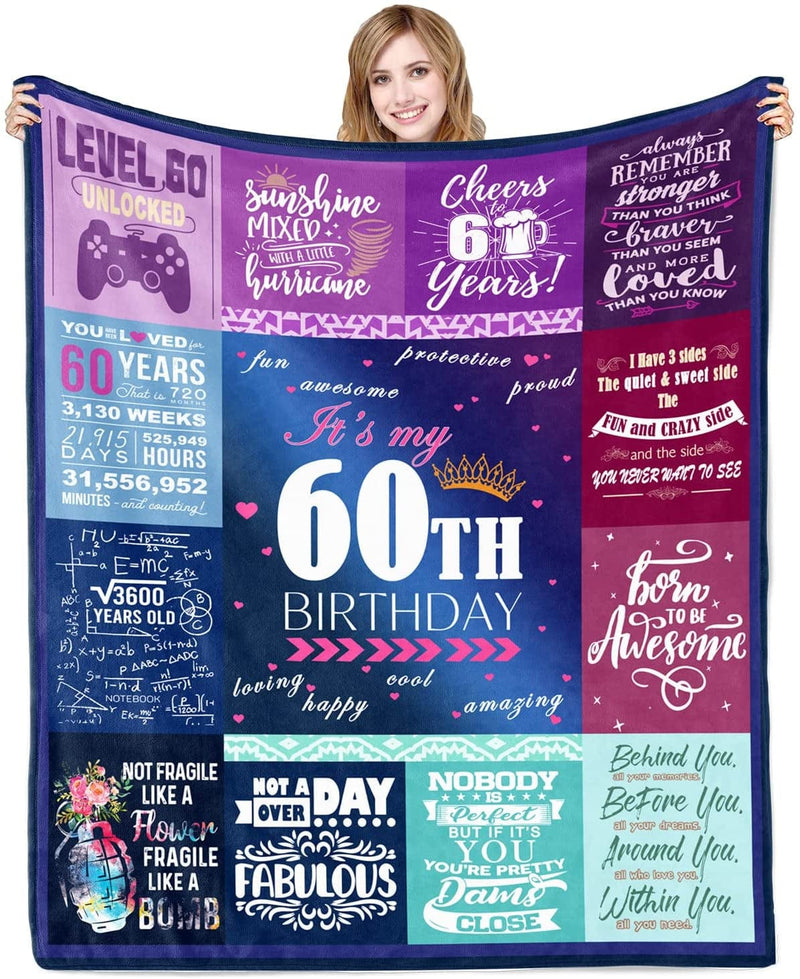 15 Year Old Birthday Gifts for Girls Blanket, Gifts for 15 Year Old Girls Quinceanera Gifts, 15Th Birthday Decorations for Girls Teenage, 15TH Birthday Gifts for Girls Flannel Throw Blankets 60X50In Home & Garden > Decor > Seasonal & Holiday Decorations lemzcen Blue 60th Birthday  
