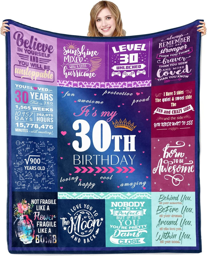 15 Year Old Birthday Gifts for Girls Blanket, Gifts for 15 Year Old Girls Quinceanera Gifts, 15Th Birthday Decorations for Girls Teenage, 15TH Birthday Gifts for Girls Flannel Throw Blankets 60X50In Home & Garden > Decor > Seasonal & Holiday Decorations lemzcen Blue 30th Birthday  