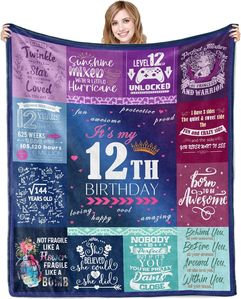 15 Year Old Birthday Gifts for Girls Blanket, Gifts for 15 Year Old Girls Quinceanera Gifts, 15Th Birthday Decorations for Girls Teenage, 15TH Birthday Gifts for Girls Flannel Throw Blankets 60X50In Home & Garden > Decor > Seasonal & Holiday Decorations lemzcen 12  
