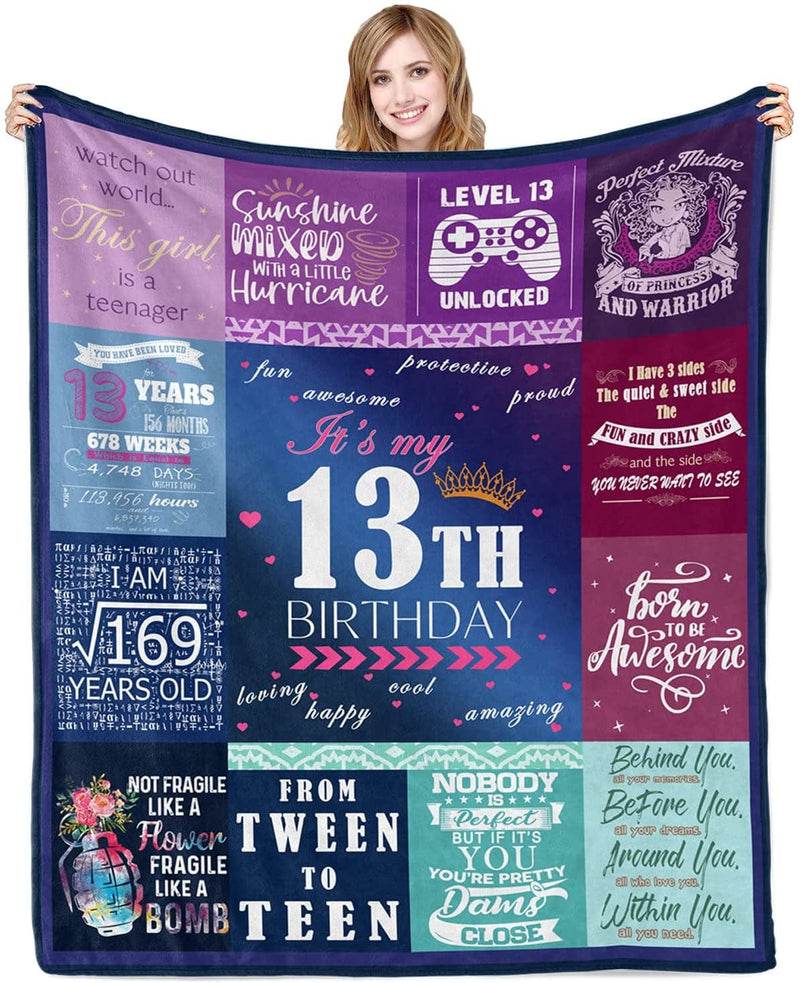 15 Year Old Birthday Gifts for Girls Blanket, Gifts for 15 Year Old Girls Quinceanera Gifts, 15Th Birthday Decorations for Girls Teenage, 15TH Birthday Gifts for Girls Flannel Throw Blankets 60X50In Home & Garden > Decor > Seasonal & Holiday Decorations lemzcen 13  