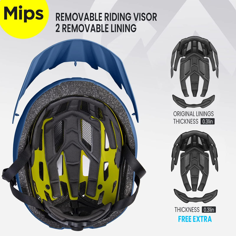 Outdoormaster Gem Recreational MIPS Cycling Helmet - Two Removable Liners & Ventilation in Multi-Environment - Bike Helmet in Mountain, Motorway for Youth & Adult Sporting Goods > Outdoor Recreation > Cycling > Cycling Apparel & Accessories > Bicycle Helmets OutdoorMaster   