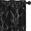 Deconovo Thermal Blackout Curtains for Bedroom and Living Room, 84 Inches Long, Light Blocking Drapes, 2 Panels with Tree Branches Design - 52W X 84L Inch, Beige, Set of 2 Panels Home & Garden > Decor > Window Treatments > Curtains & Drapes Deconovo Black 42W x 84L Inch 