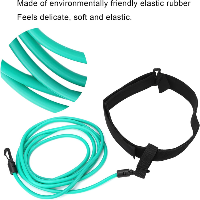 Velaurs Swim Training Belt, Static Swimming Belt Swimming Resistance Band Green Swimming Equipment Elastic Swim Tether with Storage Bag for Pools for Adults Sporting Goods > Outdoor Recreation > Boating & Water Sports > Swimming Velaurs   