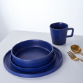 Stone Lain Coupe Dinnerware Set, Service for 4, Black Matte, Matte Black Home & Garden > Kitchen & Dining > Tableware > Dinnerware Stone Lain Blue Service For 8 