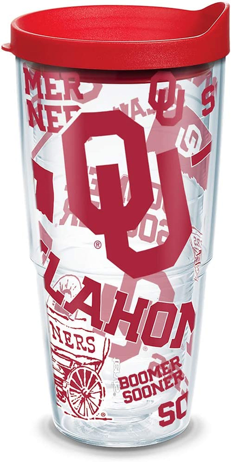 Tervis Made in USA Double Walled University of Oklahoma Sooners Insulated Tumbler Cup Keeps Drinks Cold & Hot, 24Oz, All Over Home & Garden > Kitchen & Dining > Tableware > Drinkware Tervis All Over 24 oz 