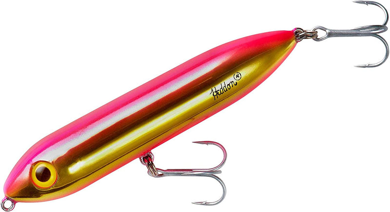 Heddon Super Spook Topwater Fishing Lure for Saltwater and Freshwater Sporting Goods > Outdoor Recreation > Fishing > Fishing Tackle > Fishing Baits & Lures Pradco Outdoor Brands Gold/Pink Super Spook Jr (1/2 oz) 
