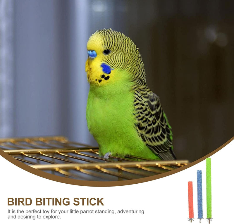 15Pcs for Supporting Accessories Bird Balance Screw Parakeets Perch Parakeet Standing Food Biting Grinding Molar Conure Paw Cage Platform Hanging Rack Toy Training Stick