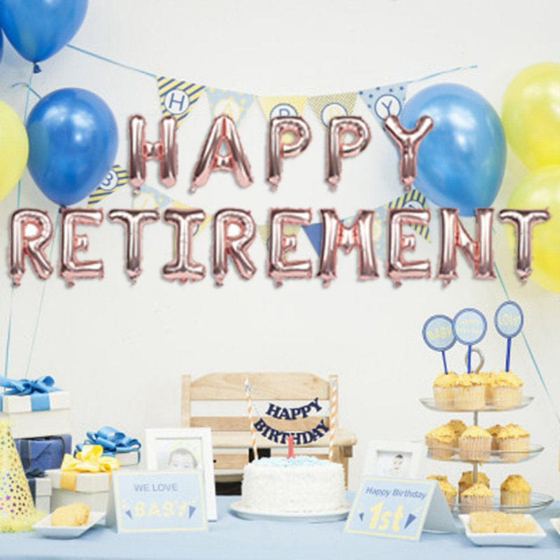 16 Inch Letter Happy Retirement Foil Balloon Birthday Party Decoration Event Supplies Helum Balloons Arts & Entertainment > Party & Celebration > Party Supplies HEQU:9117   