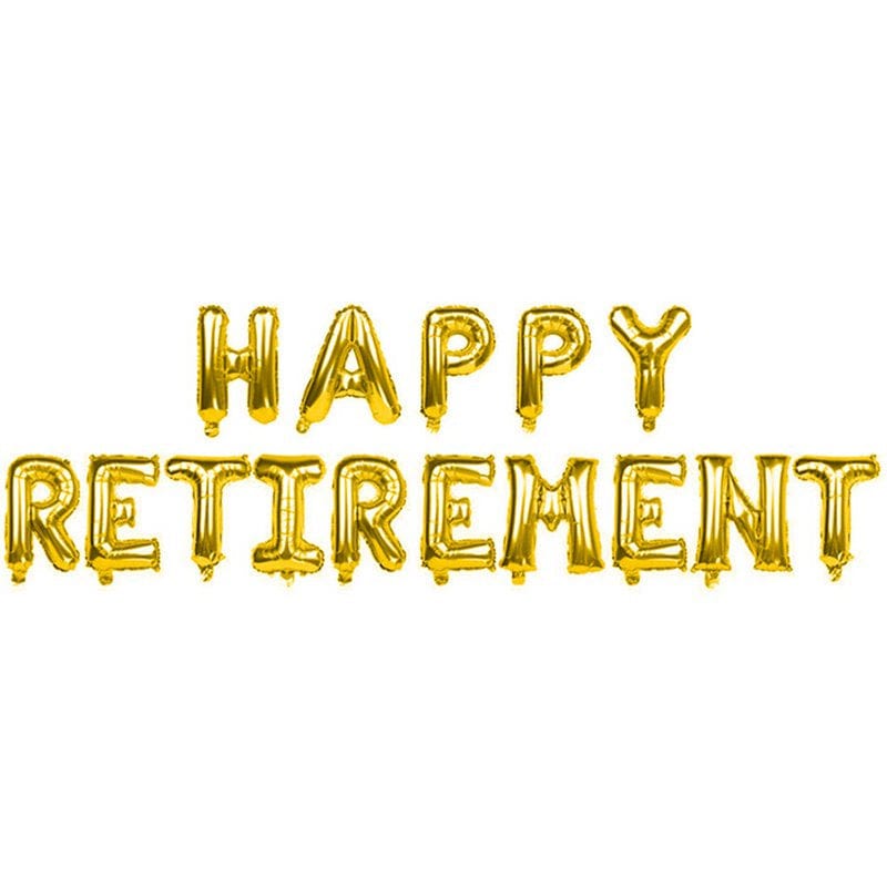 16 Inch Letter Happy Retirement Foil Balloon Birthday Party Decoration Event Supplies Helum Balloons Arts & Entertainment > Party & Celebration > Party Supplies HEQU:9117   