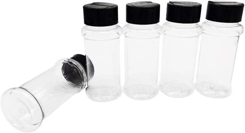 16 Pack 3.4Oz/100Ml Plastic Spice Bottles Set,Empty Seasoning Containers with Black Cap,Clear Reusable Containers Jars for Spice,Herbs,Powders,Glitters Home & Garden > Decor > Decorative Jars OJYUDD   