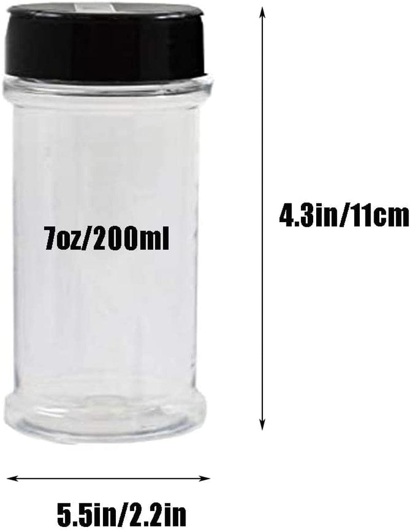 16 Pack 7Oz Clear Plastic Spice Jars Storage Container Bottle Containers with Black Cap Perfect for Storing Spice,Herbs and Powders(Provide Chalkboard Labels,Chalk Marker) Home & Garden > Decor > Decorative Jars Anyumocz   