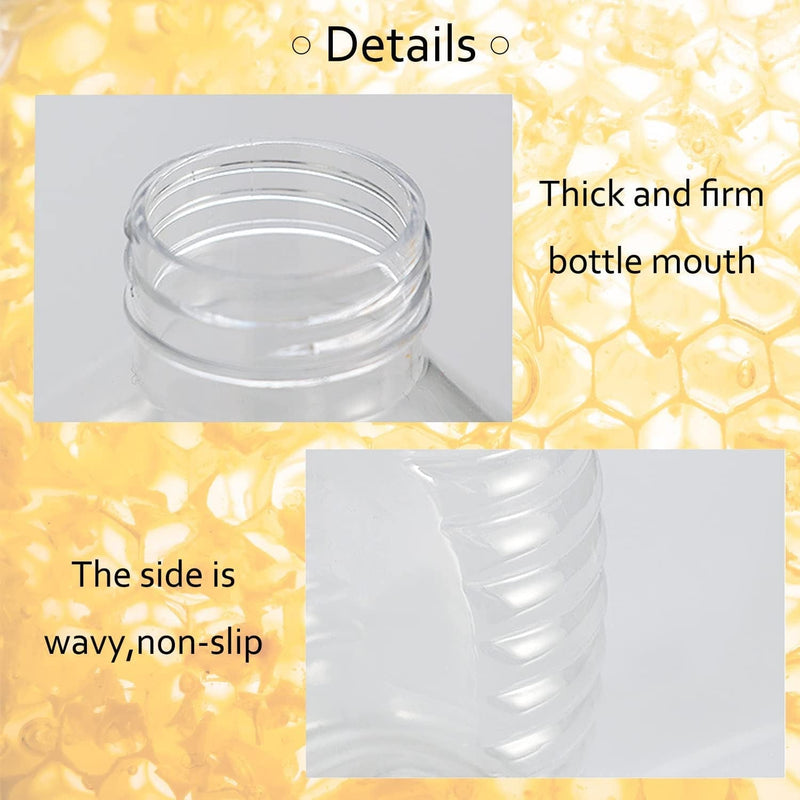 16 Pcs 3.7Oz Clear Plastic Honey Jar,Squeeze Honey Bottle Container with Flip-Top Lid,Empty Honey Bottle for Storing and Dispensing Home & Garden > Decor > Decorative Jars Qiuttnqn   
