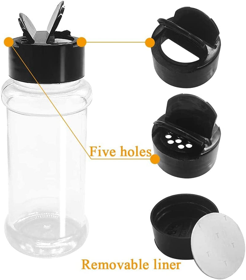 16 Pcs Plastic Spice Jars 3.5Oz/100Ml,Empty Seasoning Storage Containers,Clear Reusable Shaker Bottles with Black Cap for Spice,Pepper,Herbs Home & Garden > Decor > Decorative Jars Krgiqn   