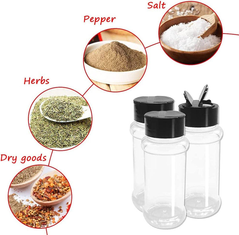 16 Pcs Plastic Spice Jars 3.5Oz/100Ml,Empty Seasoning Storage Containers,Clear Reusable Shaker Bottles with Black Cap for Spice,Pepper,Herbs Home & Garden > Decor > Decorative Jars Krgiqn   