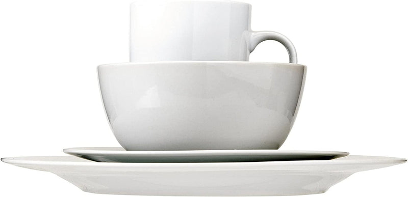16-Piece Porcelain Kitchen Dinnerware Set with Plates, Bowls and Mugs, Service for 4 - White Home & Garden > Kitchen & Dining > Tableware > Dinnerware KOL DEALS   