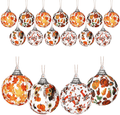 16 Pieces Small Tree Fall Thanksgiving Ornament Fall Tree Ornaments Fabric Wrapped Hanging Ball Maple Leaf Pumpkin Fabric Covered Ornaments Fall Hanging Ornaments for Small Tree (Delicate Style) Home & Garden > Decor > Seasonal & Holiday Decorations& Garden > Decor > Seasonal & Holiday Decorations Tatuo Delicate Style  