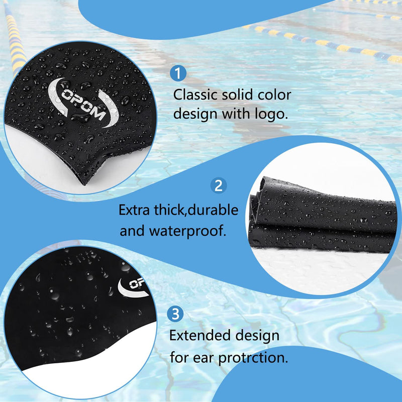 Women Silicone Swimming Cap, High Elasticity Thick Swim Hats for Long Hair, Bathing Swimming Caps for Women and Men Keep Your Hair Dry, with Ear Plugs and Nose Clip, Easy to Put on and Off Sporting Goods > Outdoor Recreation > Boating & Water Sports > Swimming > Swim Caps china   