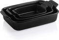 SWEEJAR Porcelain Bakeware Set for Cooking, Ceramic Rectangular Baking Dish Lasagna Pans for Casserole Dish, Cake Dinner, Kitchen, Banquet and Daily Use, 13 X 9.8 Inch(Red) Home & Garden > Kitchen & Dining > Cookware & Bakeware SWEEJAR Black  