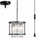 YEPOLI Plug in Chandelier, 8-Light Rustic Industrial Iron Ceiling Hanging Light, with 16.4Ft Cord, On/Off Switch, Farmhouse Candle Hanging Chandeliers for Hallway, Living Room, Foyer, Bedroom Home & Garden > Lighting > Lighting Fixtures > Chandeliers YEPOLI Black-Plug in 3 lights  