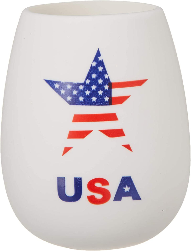 Shark Skinz Americana Silicone Drinkware-Set of 4, 4 Count (Pack of 1), Multicolor