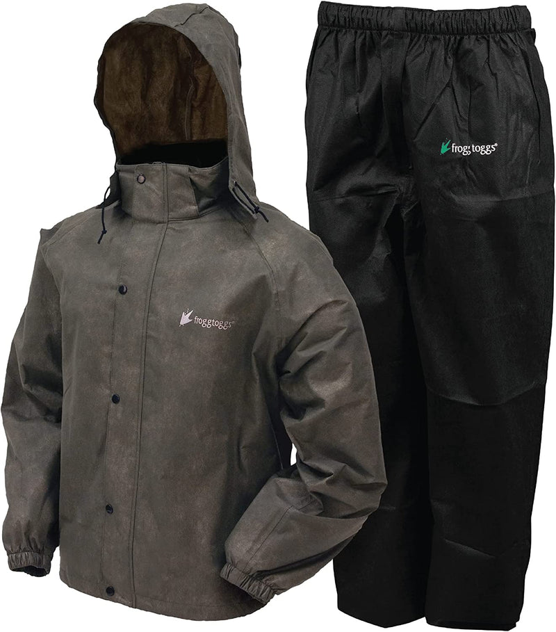 FROGG TOGGS Men'S Classic All-Sport Waterproof Breathable Rain Suit Sporting Goods > Outdoor Recreation > Winter Sports & Activities FROGG TOGGS Stone Jacket/Black Pants Small, Short 