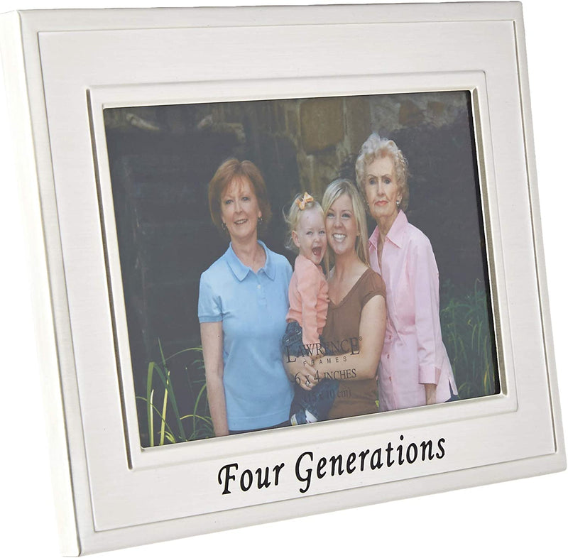 Lawrence Frames Sentiments Collection, Brushed Metal 4 by 6 I Love My Grandpa Picture Frame Home & Garden > Decor > Picture Frames Lawrence Frames Four Generations Picture Frame  
