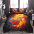 NTBED Basketball Comforter Sets Twin for Boys Teens, 3-Pieces Sports Bedding (1 Basketball Comforter with 2 Pillow Shams),Reversible Fire Printed Quilt Set Home & Garden > Linens & Bedding > Bedding NTBED Orange Full(1 comforter& 2 pillowcases) 