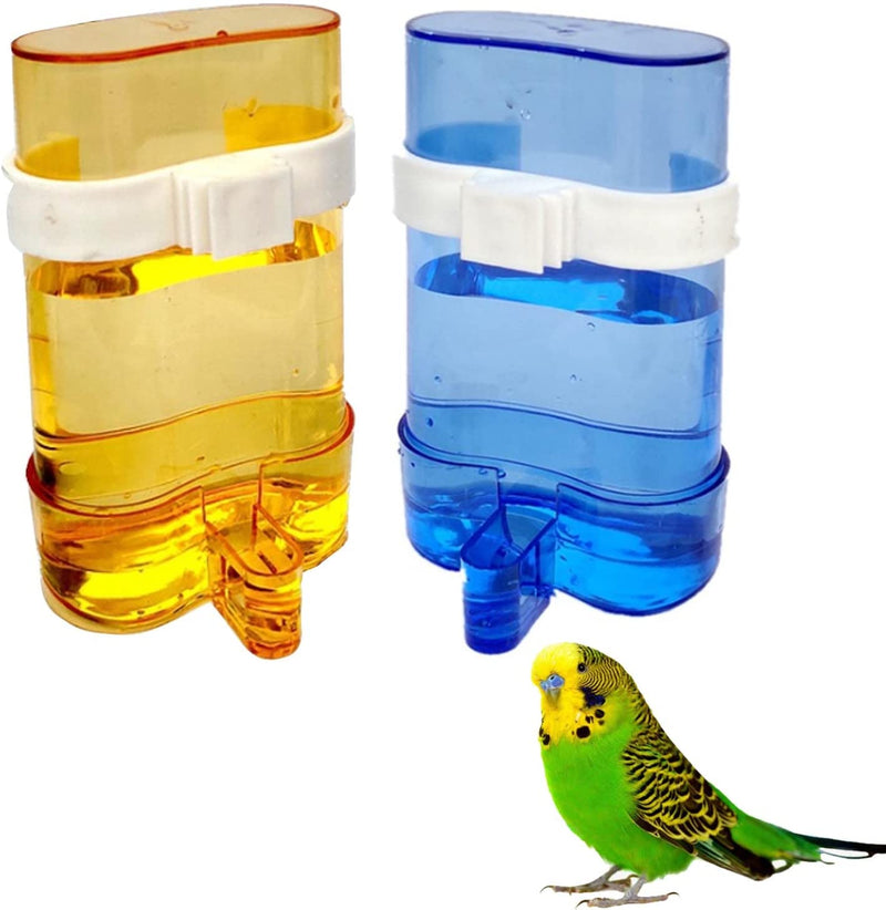 Parakeet Water Dispenser, Automatic Water Drink No Spill Clear Container Cockatiel Cage Accessories Automatic Feeding for Budgies,Finch and Other Bird 2Pcs Animals & Pet Supplies > Pet Supplies > Bird Supplies > Bird Cage Accessories > Bird Cage Food & Water Dishes Hamiledyi   