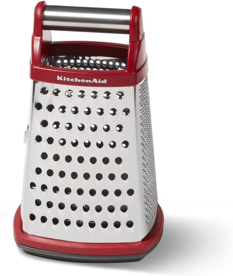 Kitchenaid Gourmet 4-Sided Stainless Steel Box Grater with Detachable Storage Container, 10 Inches Tall, Aqua Home & Garden > Household Supplies > Storage & Organization KitchenAid Red Box Box Grater