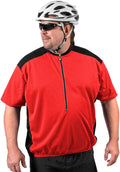 Aero Tech Big Man'S Colossal Cycling Jersey - Extended Size Loose Fitting Bike Jersey Sporting Goods > Outdoor Recreation > Cycling > Cycling Apparel & Accessories Aero Tech Designs Red XX-Large 