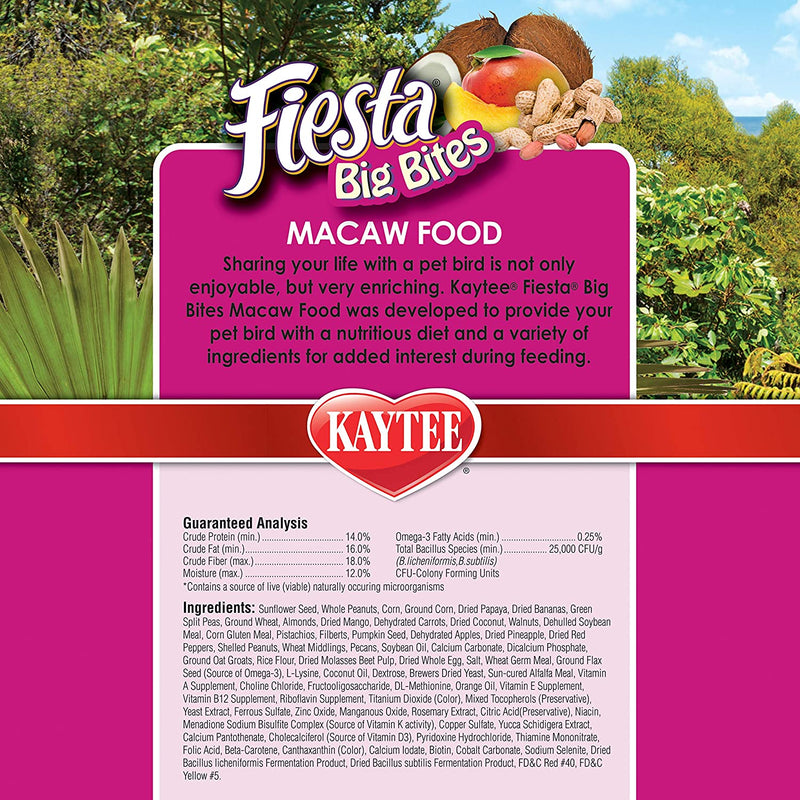 Kaytee Fiesta Big Bites Macaw Food, 10-Lb Bag Animals & Pet Supplies > Pet Supplies > Bird Supplies > Bird Food Central Garden & Pet   