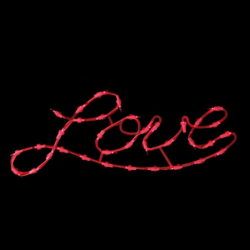 17" Lighted Red Love Script Valentine'S Day Window Silhouette Decoration Home & Garden > Decor > Seasonal & Holiday Decorations Northlight   