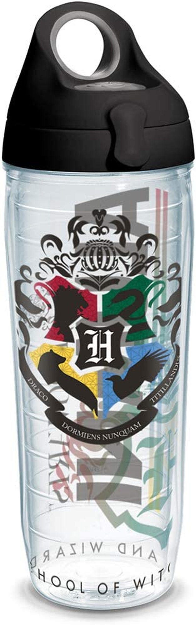 Tervis Harry Potter-Hogwarts Alumni Stainless Steel Insulated Tumbler with Lid, 1 Count (Pack of 1), Silver Home & Garden > Kitchen & Dining > Tableware > Drinkware Tervis Clear Black with Gray Lid 24 oz Water Bottle - Tritan