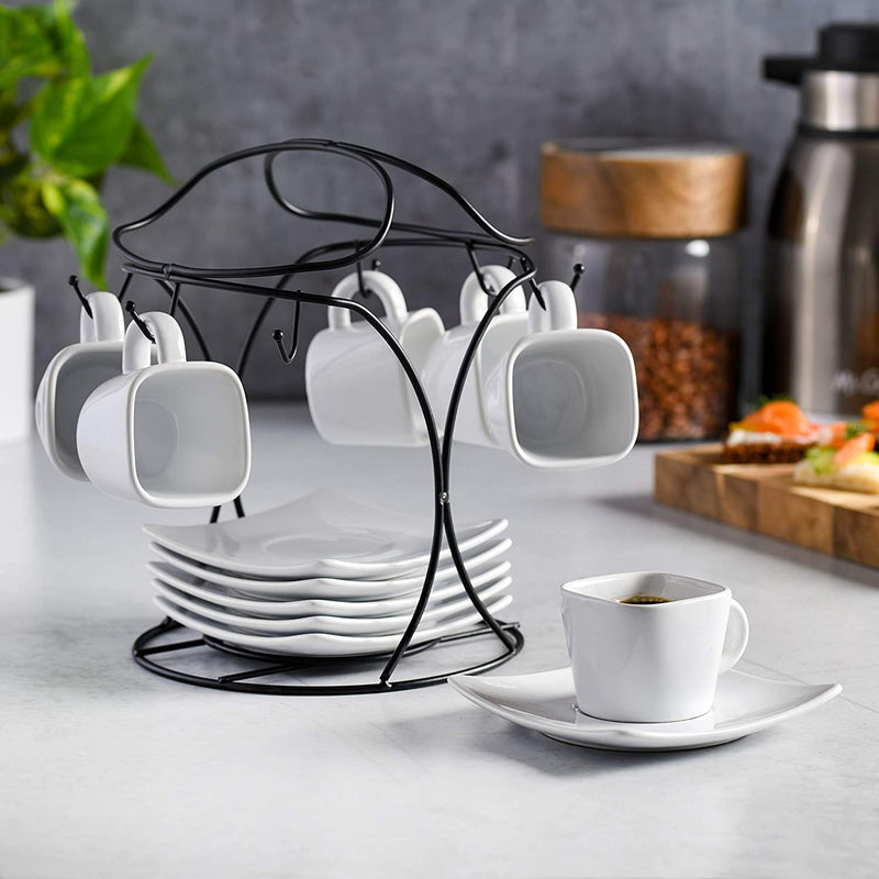 Gibson Home Gracious Dining Dinnerware, 13Pc Cups Stand, White Home & Garden > Kitchen & Dining > Tableware > Dinnerware Gibson Home   