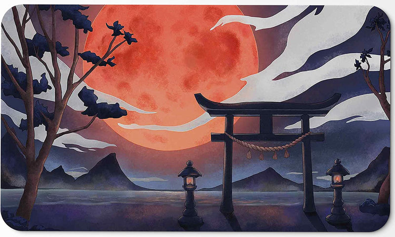 Paramint Blood Moon Torii Gate (Stitched) - MTG Playmat - Compatible for Magic the Gathering Playmat - Play MTG, Yugioh, Pokemon, TCG - Original Play Mat Art Designs & Accessories Sporting Goods > Outdoor Recreation > Winter Sports & Activities Paramint Torii Gate Stitched 