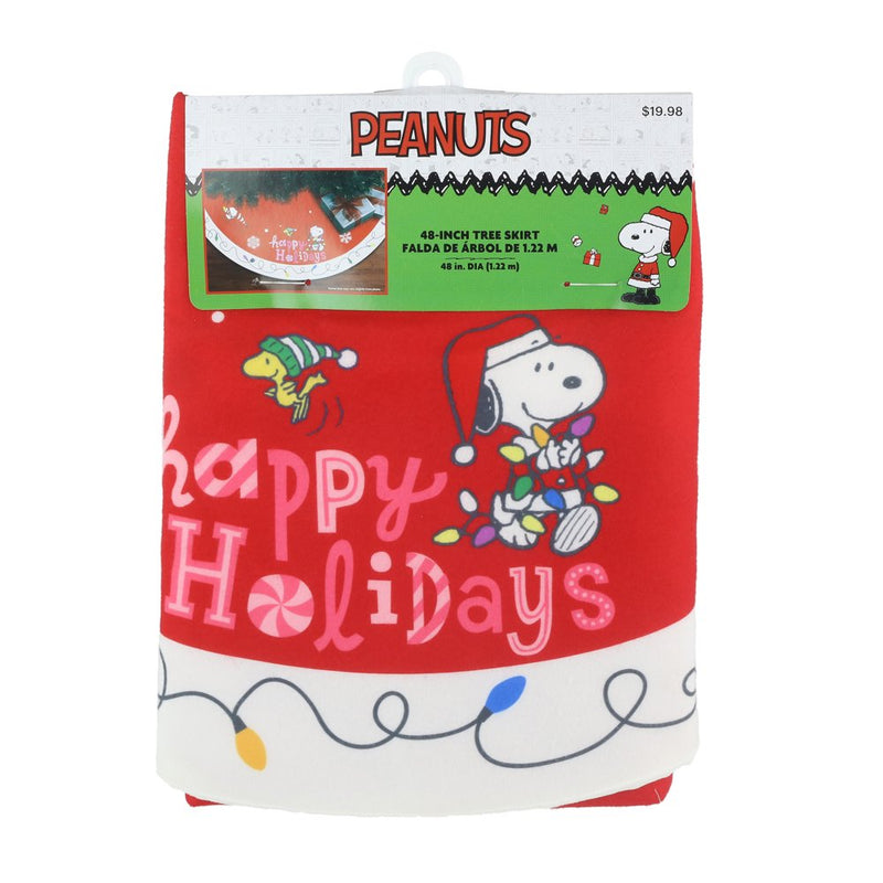 Peanuts 48 Inch Snoopy and Friends Tree Skirt, Decoration Home & Garden > Decor > Seasonal & Holiday Decorations > Christmas Tree Skirts Dandee International   