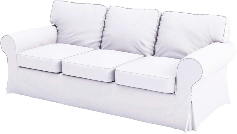 Custom Slipcover Replacement Cotton Ektorp Loveseat Cover Replacement Is Made Compatible for IKEA Ektorp Loveseat Sofa Slipcover(Coffee Loveseat) Home & Garden > Decor > Chair & Sofa Cushions Custom Slipcover Replacement White Flax Cotton  