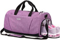 Sports Gym Bag with Wet Pocket & Shoes Compartment for Women & Men Sporting Goods > Outdoor Recreation > Winter Sports & Activities Leolake purple  