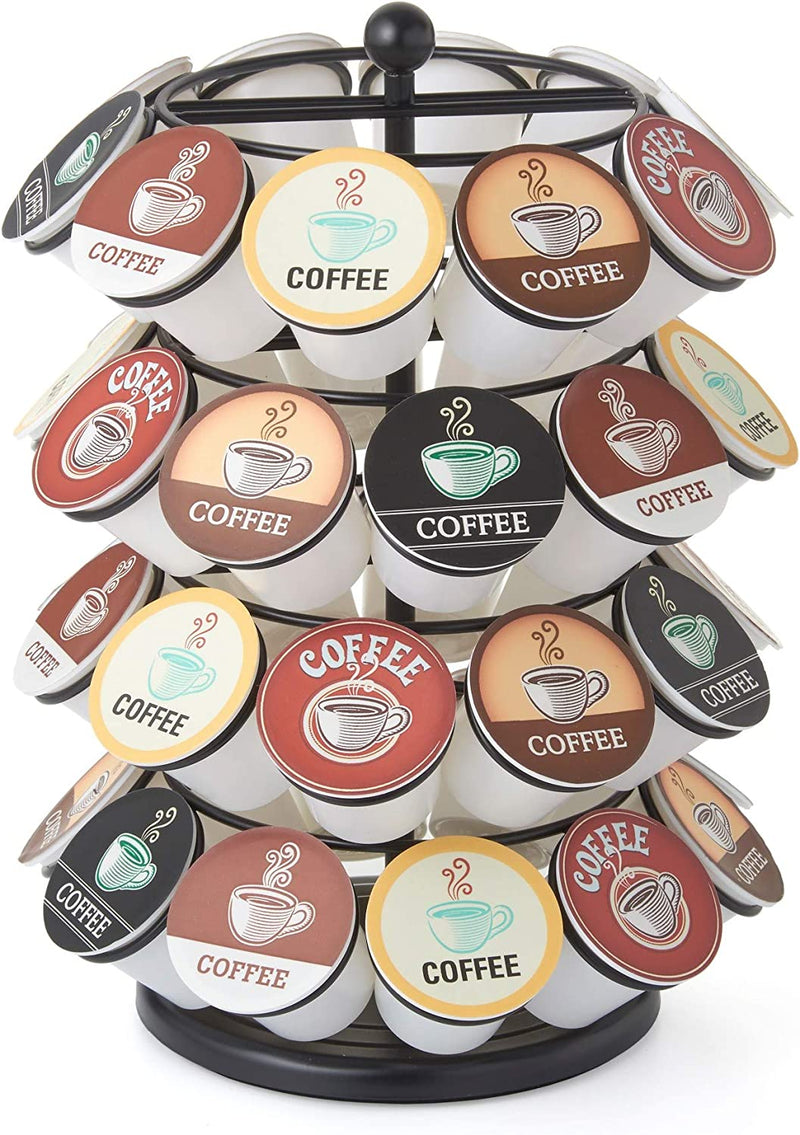 Nifty Coffee Pod Carousel – Compatible with K-Cups, 35 Pod Pack Storage, Spins 360-Degrees, Lazy Susan Platform, Modern Black Design, Home or Office Kitchen Counter Organizer Home & Garden > Household Supplies > Storage & Organization NIFTY 40 Pod Capacity|Black  