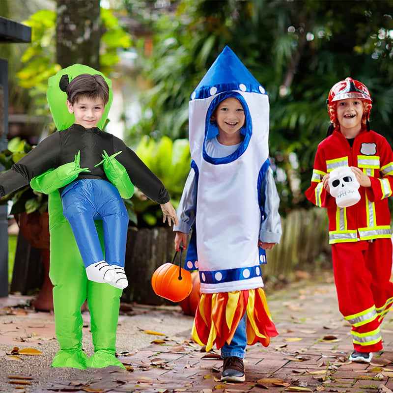 ZIZWO Inflatable Alien Costume for Kids/Teens, Alien Halloween Inflatable Costumes Funny Blow up Alien Costume Kids (Alien-Kids)  ZIZWO   
